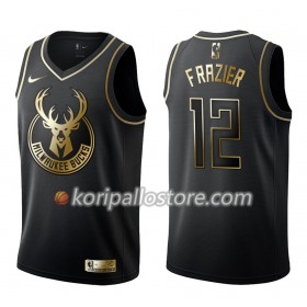 Milwaukee Bucks Tim Frazier 12 Nike Musta Golden Edition Miesten Pelipaidat Swingman 